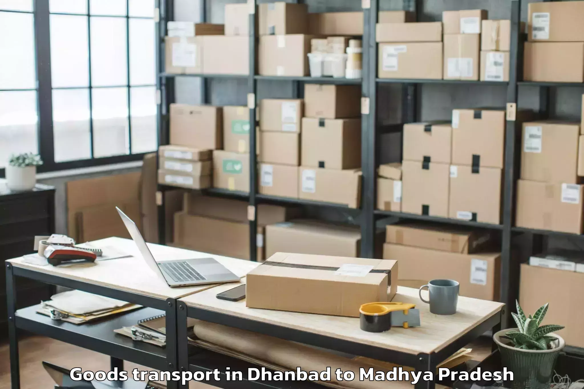 Efficient Dhanbad to Rahatgarh Goods Transport